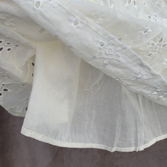Revolve Lovers + Friends Cream Eyelet Embroidered Back Tie Spaghetti Strap Dress - Picture 13 of 16